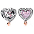 Charm Sterling silver 925 Mum - punched heart Mum, bead on bracelet family