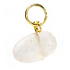 Quartz – mini pendant made of natural stone approx. 0.8–1.2 cm, gold finish | Talisman of stability and harmony