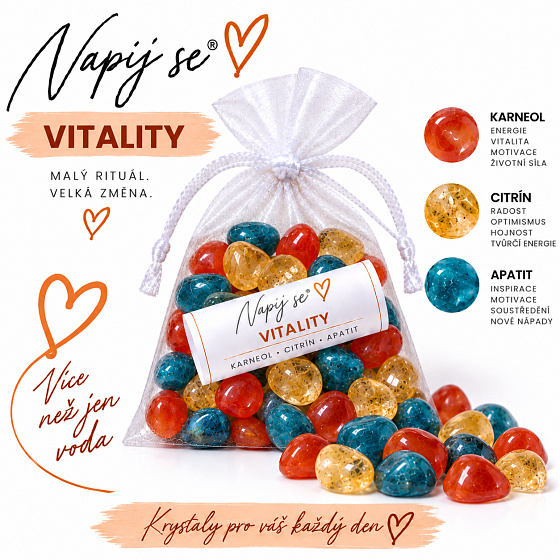 Napij se® vitality – výměnná minerální náplň | Karneol, Citrín, Apatit