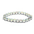 Crystal Aqua aura angel facet semi-metallic finish, bracelet elastic natural stone, bead 8 mm / 16 - 17 cm, stone stones