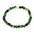 Anyolite / Ruby in Zoisite facet bracelet elastic natural stone, ball 5 mm / 16-17 cm, relieves in times of sadness