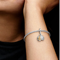 Sterling silver 925 King of Fruits Durian openable, pendant for bracelet, food and drink