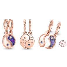 Sterling silver 925 Yin & Yang, divisible pendant symbol