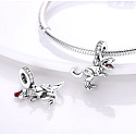 Charm Sterling silver 925 Dinosaurus Tyranosaurus - Rex, animal bracelet pendant