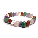 Chakra bracelet, elastic, natural stone, 16–17 cm