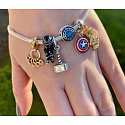 Charm Sterling silver 925 Marvel The Avengers, Captain America shield, bracelet pendant