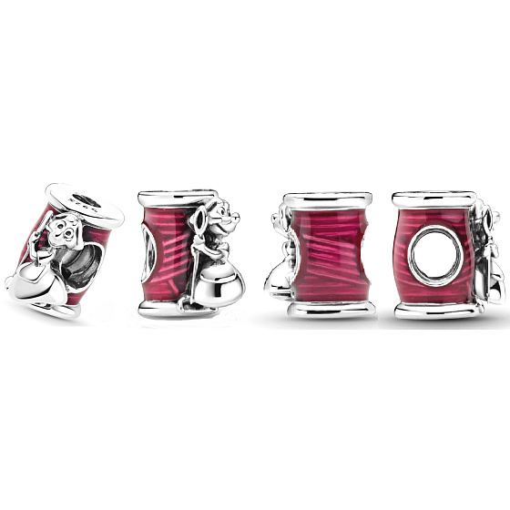 Charm Sterling silver 925 Disney Cinderella - Suzy the mouse with needle and thread, bead for bracelet film