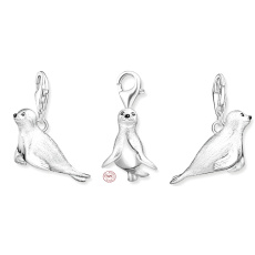 Charm Sterling silver 925 Sea lion, lobster clasp animal bracelet pendant Charm Sterling silver 925 Sea lion, lobster clasp animal bracelet pendant