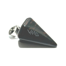 Obsidian Moka pendulum natural stone 2,2 cm, stone of salvation Obsidian Moka pendulum natural stone 2,2 cm, stone of salvation