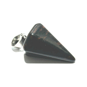 Obsidian Moka pendulum natural stone 2,2 cm, stone of salvation Obsidian Moka pendulum natural stone 2,2 cm, stone of salvation