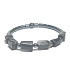 Hypersthene / Hematite bracelet elastic natural stone made of rounded stones, ball 6 - 8 mm / 16 - 17 cm