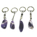 Amethyst Lavender Malawi keychain pendant natural stone, approx. 10 cm, stone of kings and bishops