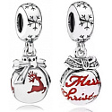 Sterling silver 925 Beautiful Christmas - flask, bracelet pendant Christmas