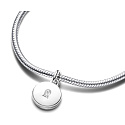 Charm Sterling Silver 925 Medallion Key, Pendant Bracelet Love