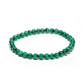 Malachite bracelet elastic natural stone, ball 4 mm / 16 - 17 cm, wishing stone Malachite bracelet elastic natural stone, ball 4 mm / 16 - 17 cm, wishing stone