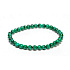 Malachite bracelet elastic natural stone, ball 4 mm / 16 - 17 cm, wishing stone