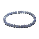 Tanzanite bracelet elastic natural stone, bead 5 - 5.7 mm / 16 - 17 cm