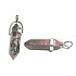 Rodonite pendulum hexagon pendant natural stone 41 x 13 mm, stone of forgiveness