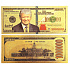 Talisman Gold plastic banknote 1 00 000 USD