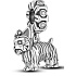 Charm Sterling Silver 925 Dog - Yorkshire Terrier - Yorkie, Animal Bracelet Pendant