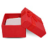 Gift box with jewelry sponge and red bow 4 x 4 x 2.5 cm 1 piece