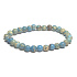 Jasper / Regalite Imperial sea sediment light blue bracelet elastic mixed mineral, ball 6 mm / 16 - 17 cm