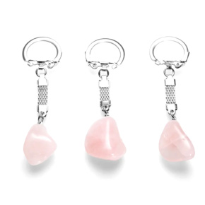 Rosie's keychain pendant natural stone approx. 10 cm 1 piece, love stone