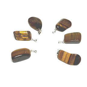 Tiger's Eye Tumbled Pendant Natural Stone 2.5 cm 1 piece, stone of the sun and earth, brings luck and wealth Tiger's Eye Tumbled Pendant Natural Stone 2.5 cm 1 piece, stone of the sun and earth, brings luck and wealth