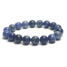 Sodalite bracelet elastic natural stone, ball 10 mm / 16 - 17 cm, stone communication