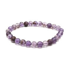 Quartz Phantom bracelet elastic, natural stone ball 6 mm / 16 - 17 cm, the most perfect healer