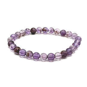 Quartz Phantom bracelet elastic, natural stone ball 6 mm / 16 - 17 cm, the most perfect healer