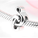 Charm Sterling silver 925 Violin key, bead on bracelet interests