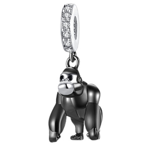 Charm Sterling silver 925 Gorilla, animal bracelet pendant Charm Sterling silver 925 Gorilla, animal bracelet pendant