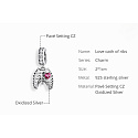Charm Sterling silver 925 Heart symbol of love, courage, bravery, bravery, self-sacrifice, pendant bracelet love