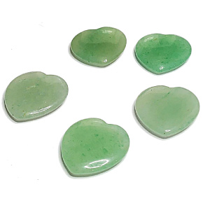 Avanturine green Hmatka, healing gemstone in the shape of a heart natural stone 3 cm 1 piece, lucky stone