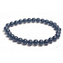 Onyx black matte bracelet elastic natural stone, ball 6 mm / 16 - 17 cm, life force stone