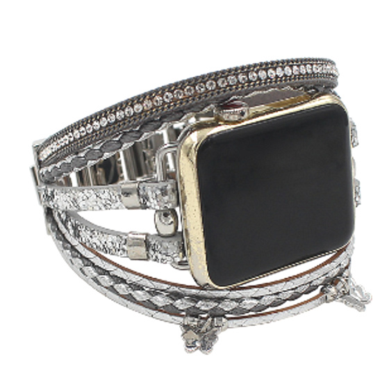 Apple Watch Strap Handmade Silver, size 42/44/45 mm