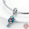Sterling silver 925 Eagle blue, animal bracelet pendant
