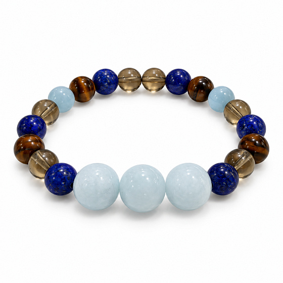 Bracelet with a story – Wherever life takes you, natural minerals, 8 mm bead / wrist 14–15 cm