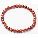 Goldstone gold elastic bracelet, ball 6 mm / 16 - 17 cm, ambition stone