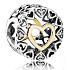 Sterling silver 925 Loving circle heart love bead for bracelet