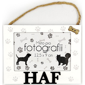 Nekupto Pets wooden photo frame for hanging Haf 15,5 x 11,8 x 1,2 cm