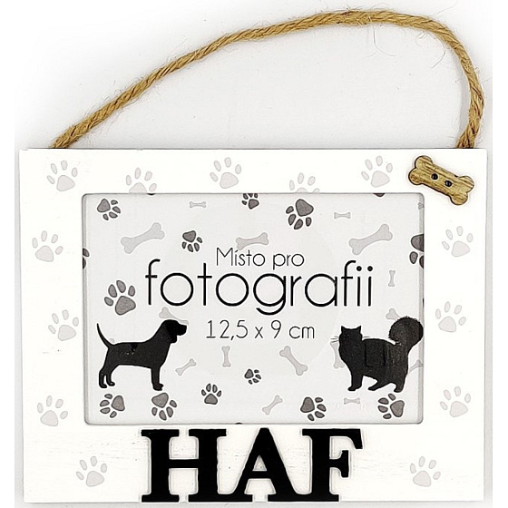 Nekupto Pets wooden photo frame for hanging Haf 15,5 x 11,8 x 1,2 cm