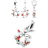 Charm Sterling silver 925 Disney Minnie Mouse & Mickey Mouse kissing, bracelet pendant