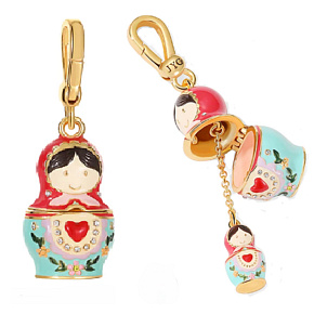 Charm Sterling silver 925 Matryoshka 2in1, bracelet pendant symbol