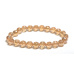 Crystal Aqua aura gold color facet semi-metallic finish, bracelet elastic natural stone, bead 8 mm / 16 - 17 cm, stone stones