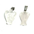 Crystal Angel guardian pendant natural stone hand cut 2 - 2,2 cm, stone stones