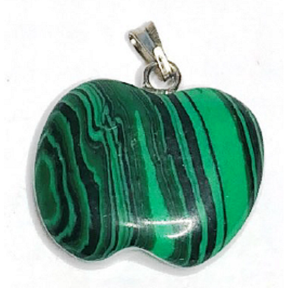 Malachite Apple of Knowledge pendant 1,5 cm, stone of fulfilled wishes