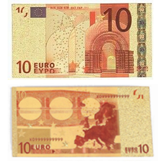 Talisman Gold plastic banknote 10 EUR