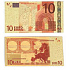 Talisman Gold plastic banknote 10 EUR